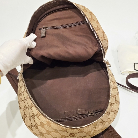 100% Auth Gucci Canvas Backpack Brand New - Picture 6 of 8
